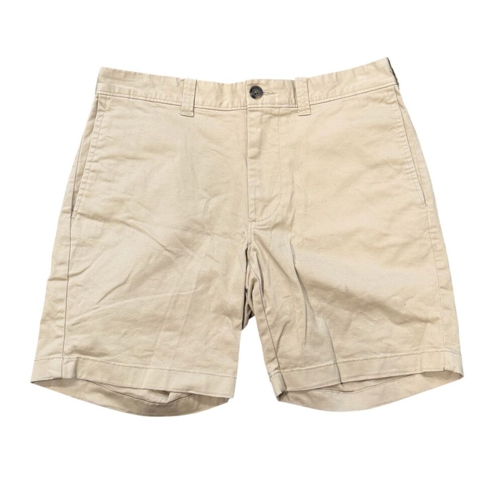 J Crew Shorts Womens 30" Waist Tan Stretch Cotton Chino Casual Summer Classic 7”